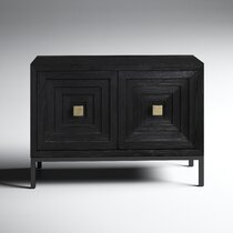 Modern black store accent cabinet